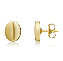 Load image into Gallery viewer, 9CT Yellow Gold Polished/Satin Coffee Bean Stud Earrings