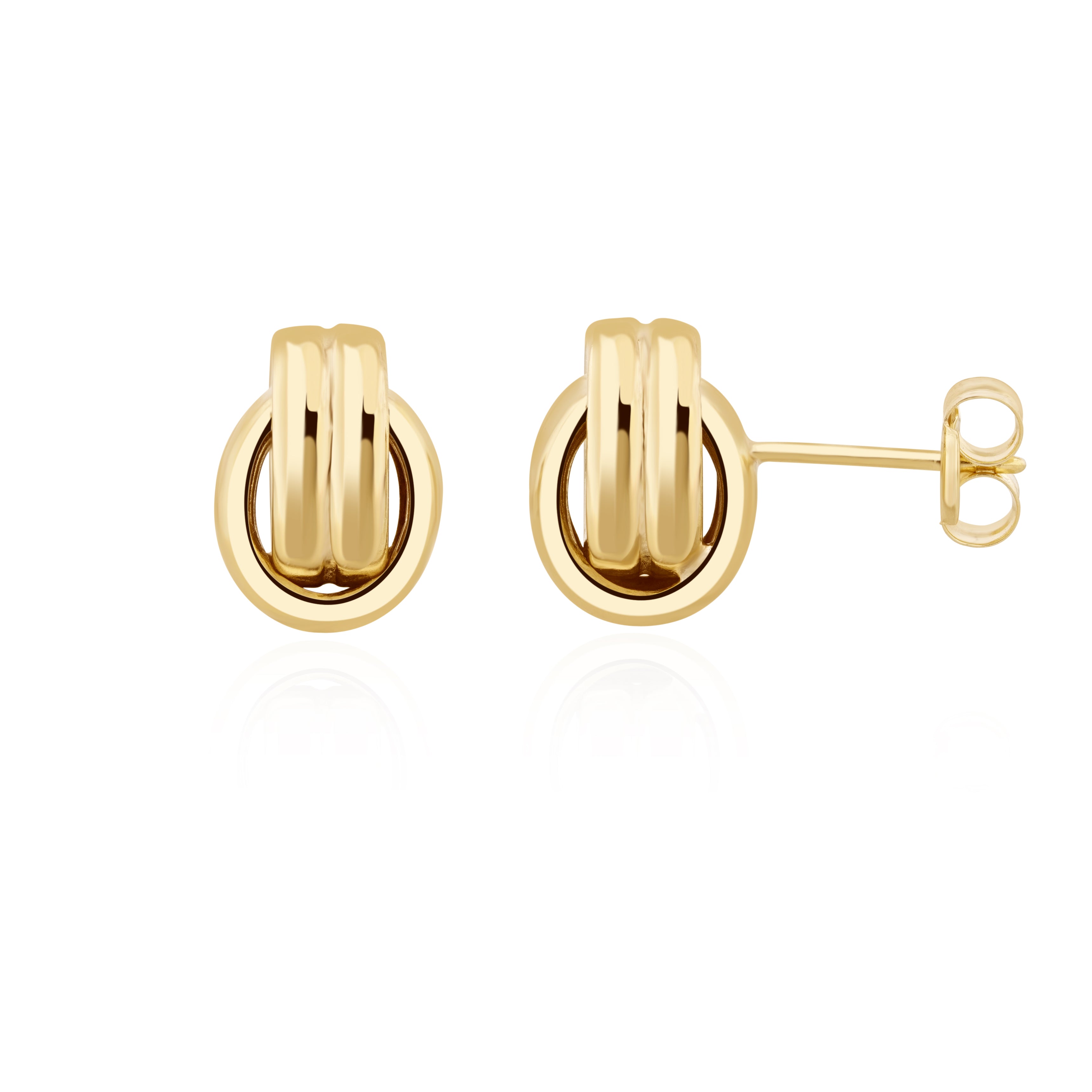9CT Yellow Gold Knot Stud Earrings
